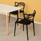 Mid-Century Modern Style Stackable Plastic Molded Arm Chair with Entangled Open Back